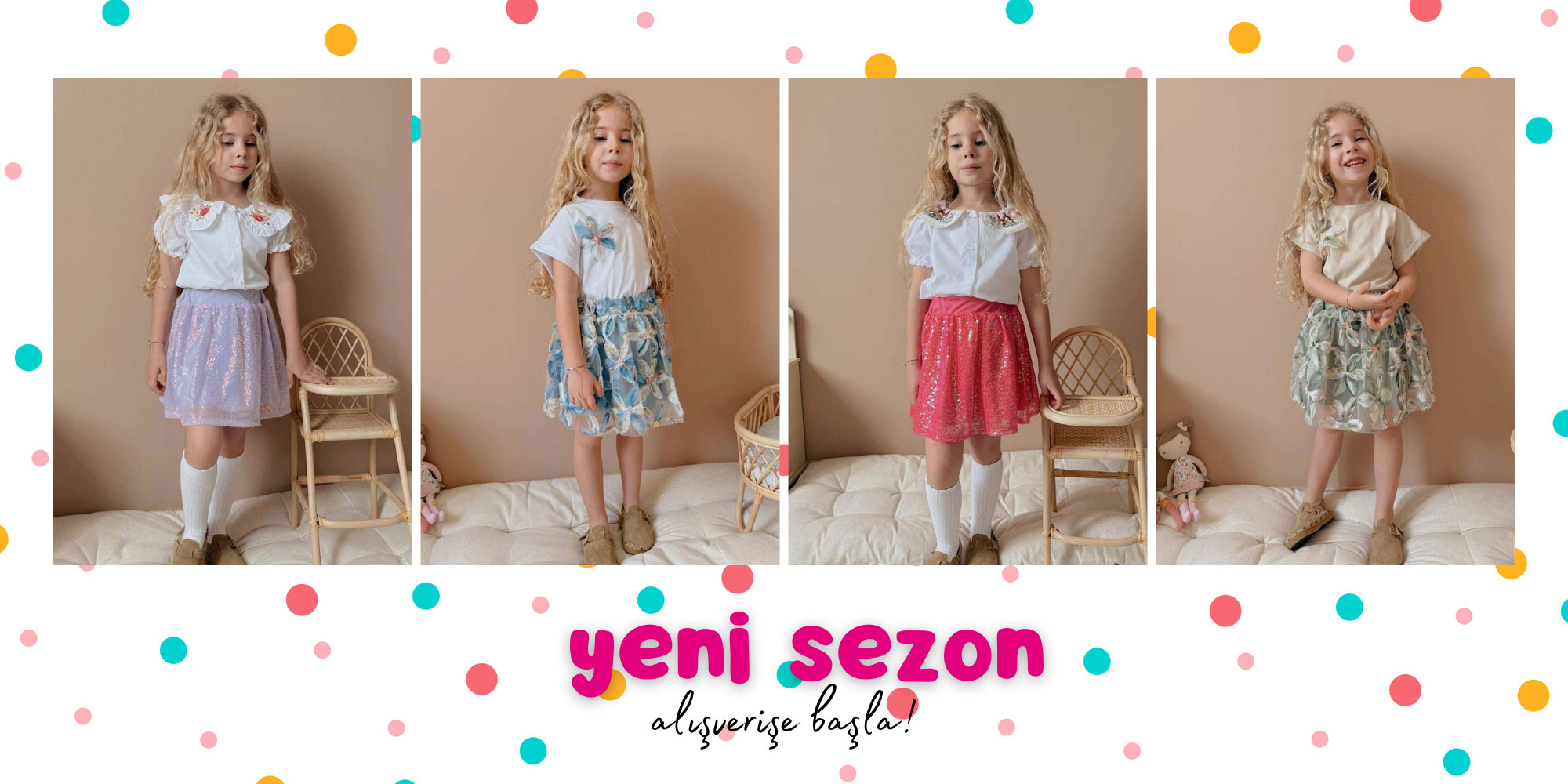Kız Çocuk Etekli Takımlar