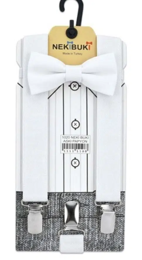 23 NİSAN 29 EKİM ÇOCUK OKUL PAPYON PANTOLON ASKI SETİ - BEYAZ