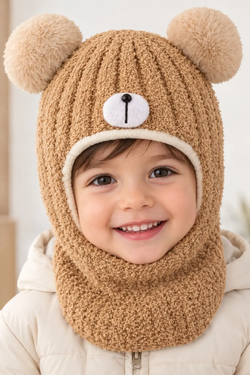 KİTTİ 26480-01 KIZ ERKEK BOYUNLUK BERE - KAHVERENGİ